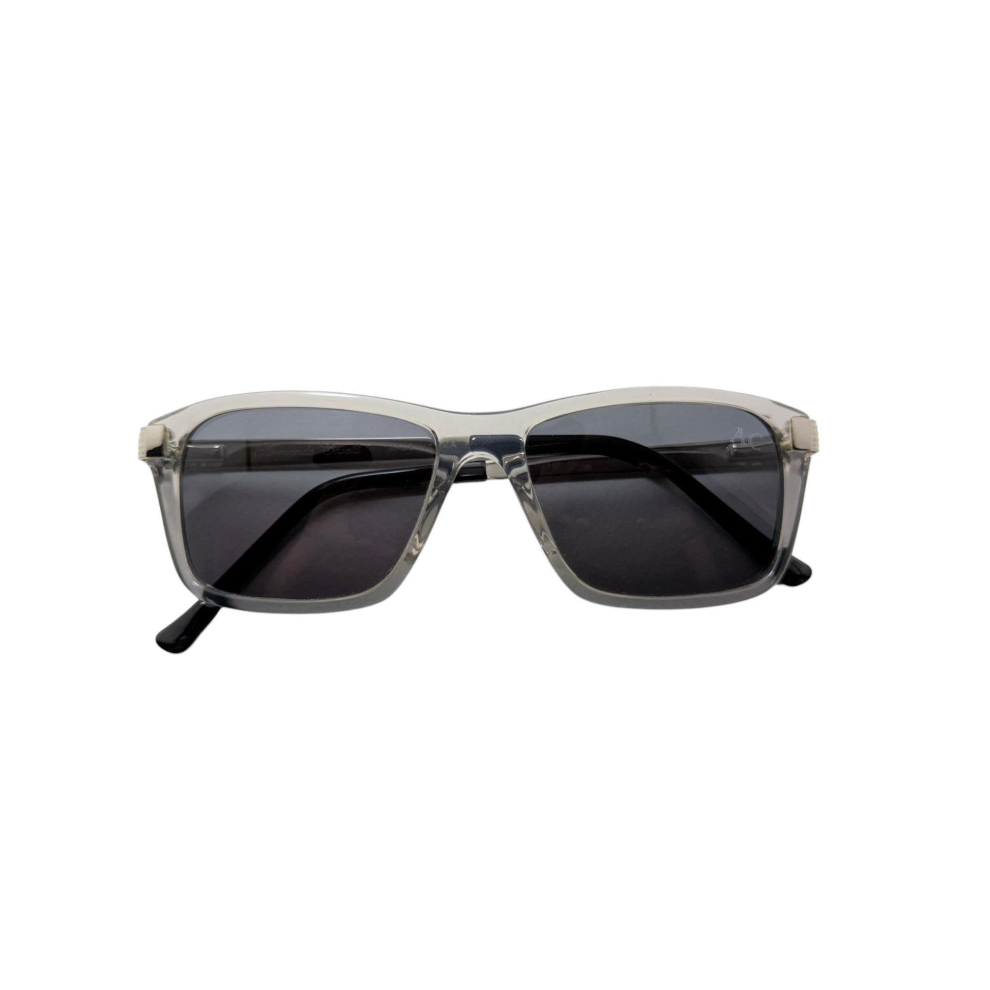 Transparent light grey rectangle acetate sunglasses — men's Divo frame