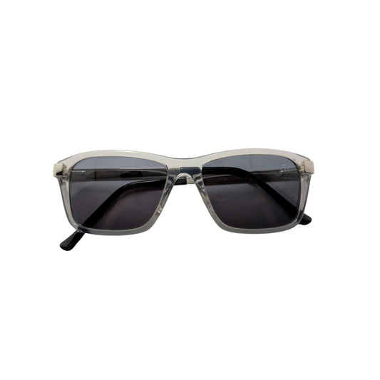 Transparent light grey rectangle acetate sunglasses — men's Divo frame