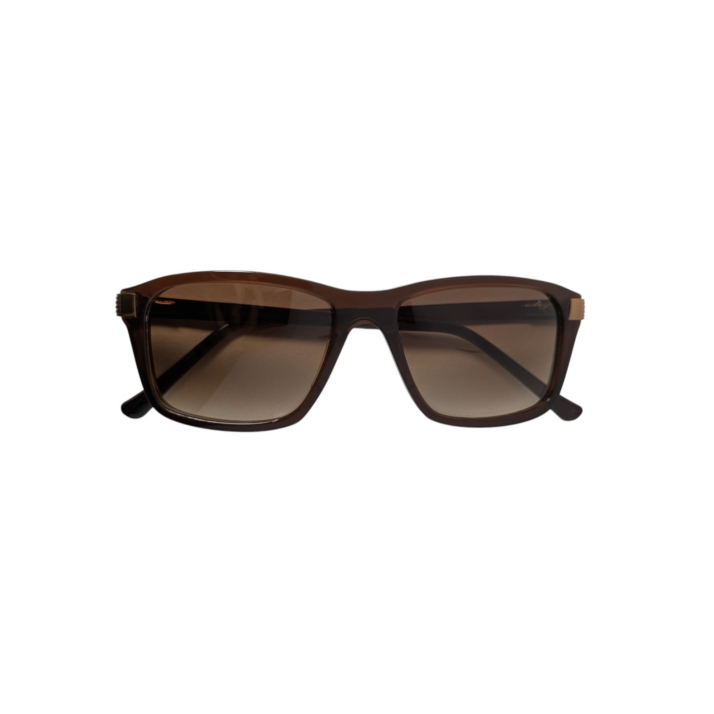 Transparent brown rectangle acetate sunglasses — men's Divo frame