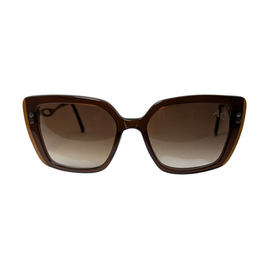 Brown square acetate sunglasses — women's Bella frame, style III