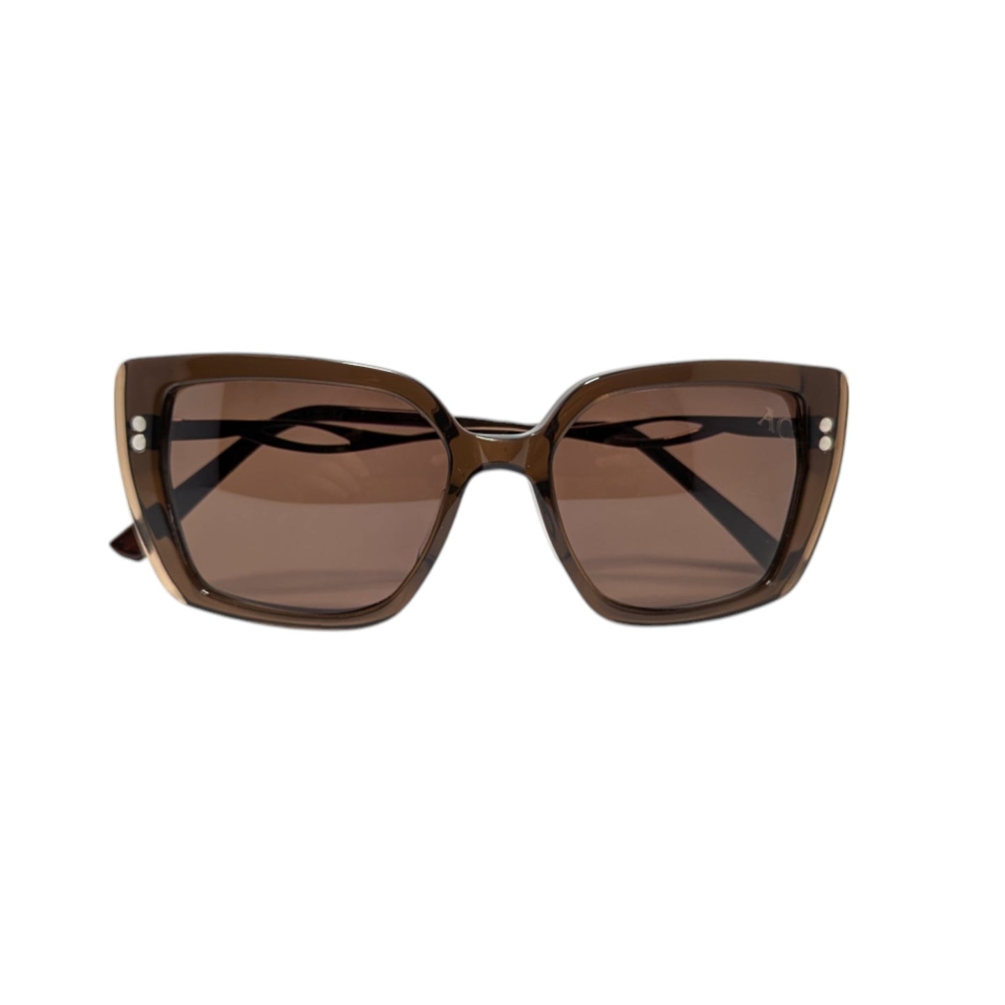 Brown square acetate sunglasses — women's Bella frame, style II