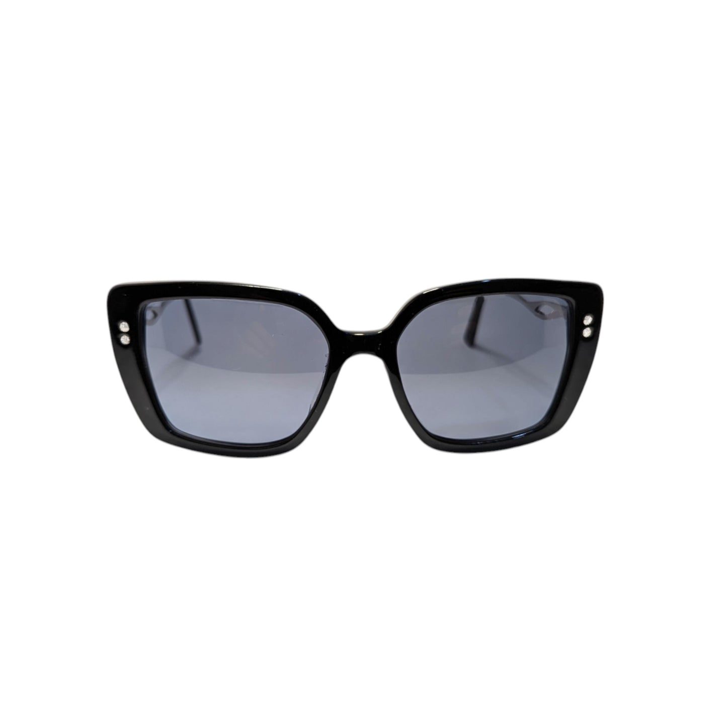 Black square acetate sunglasses — women's Bella frame, style II