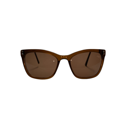 White wayfarer acetate sunglasses — women's Zoya frame