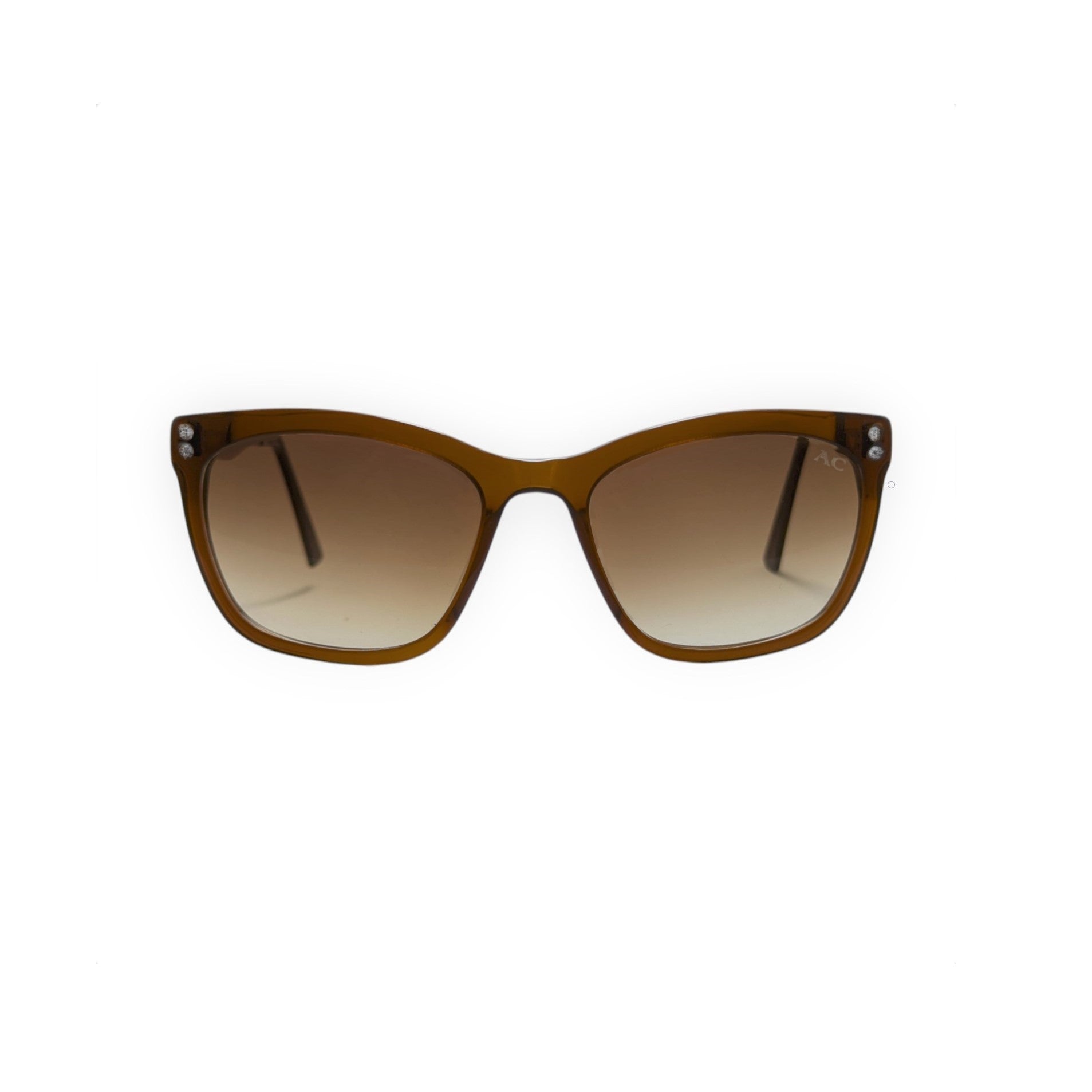 Brown wayfarer acetate sunglasses — women's Zoya frame