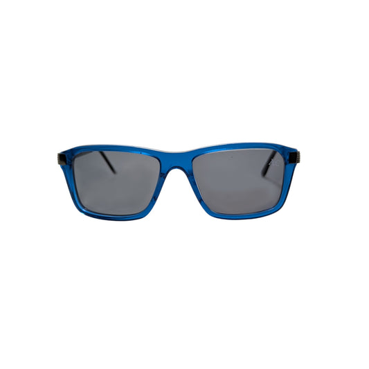 Transparent blue rectangle acetate sunglasses — men's Divo frame