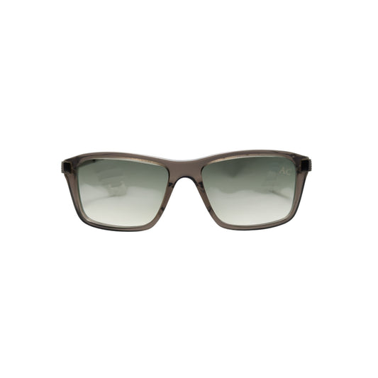 Transparent grey rectangle acetate sunglasses — men's Divo frame