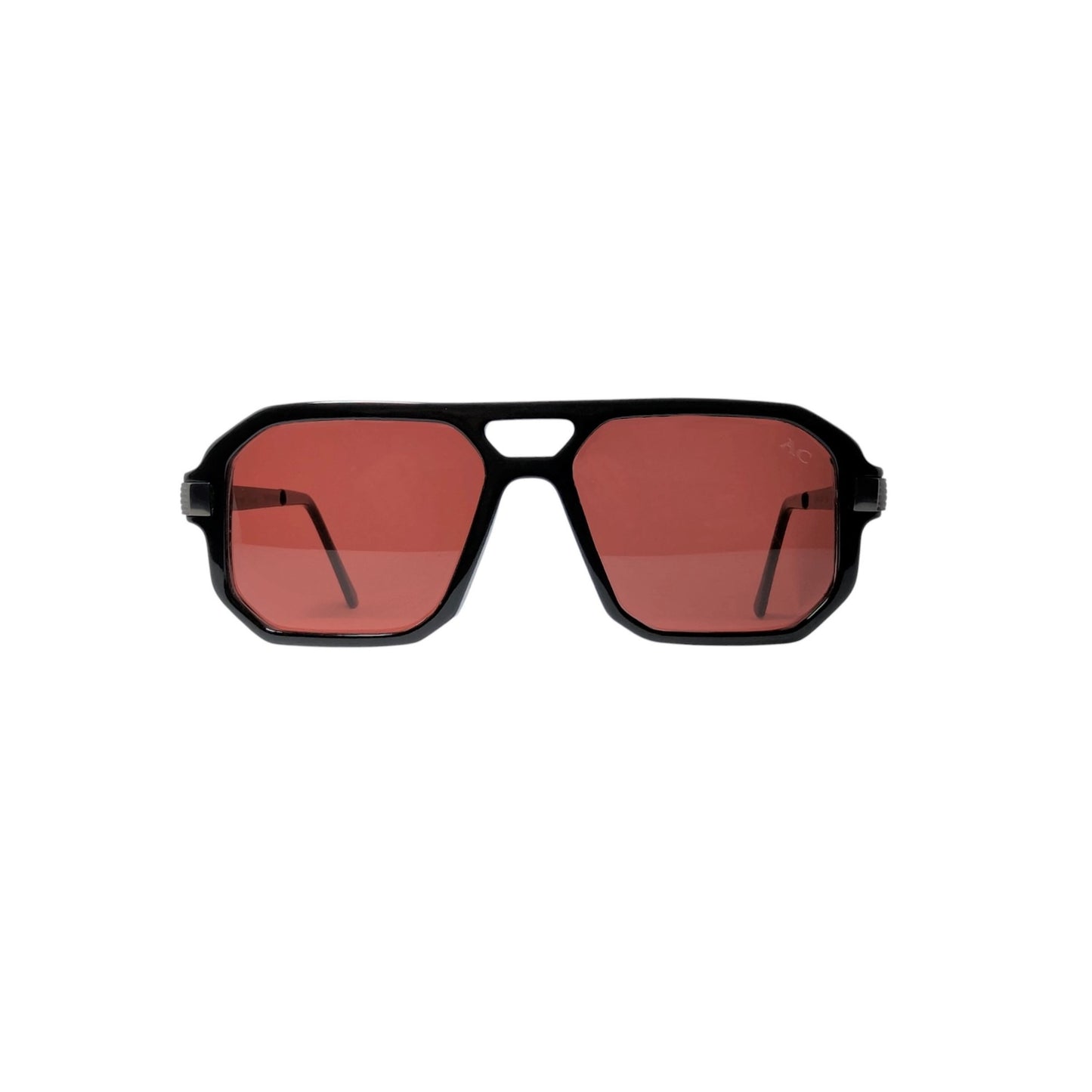 Black acetate sunglasses with metal temples — men's Polo frame, style III