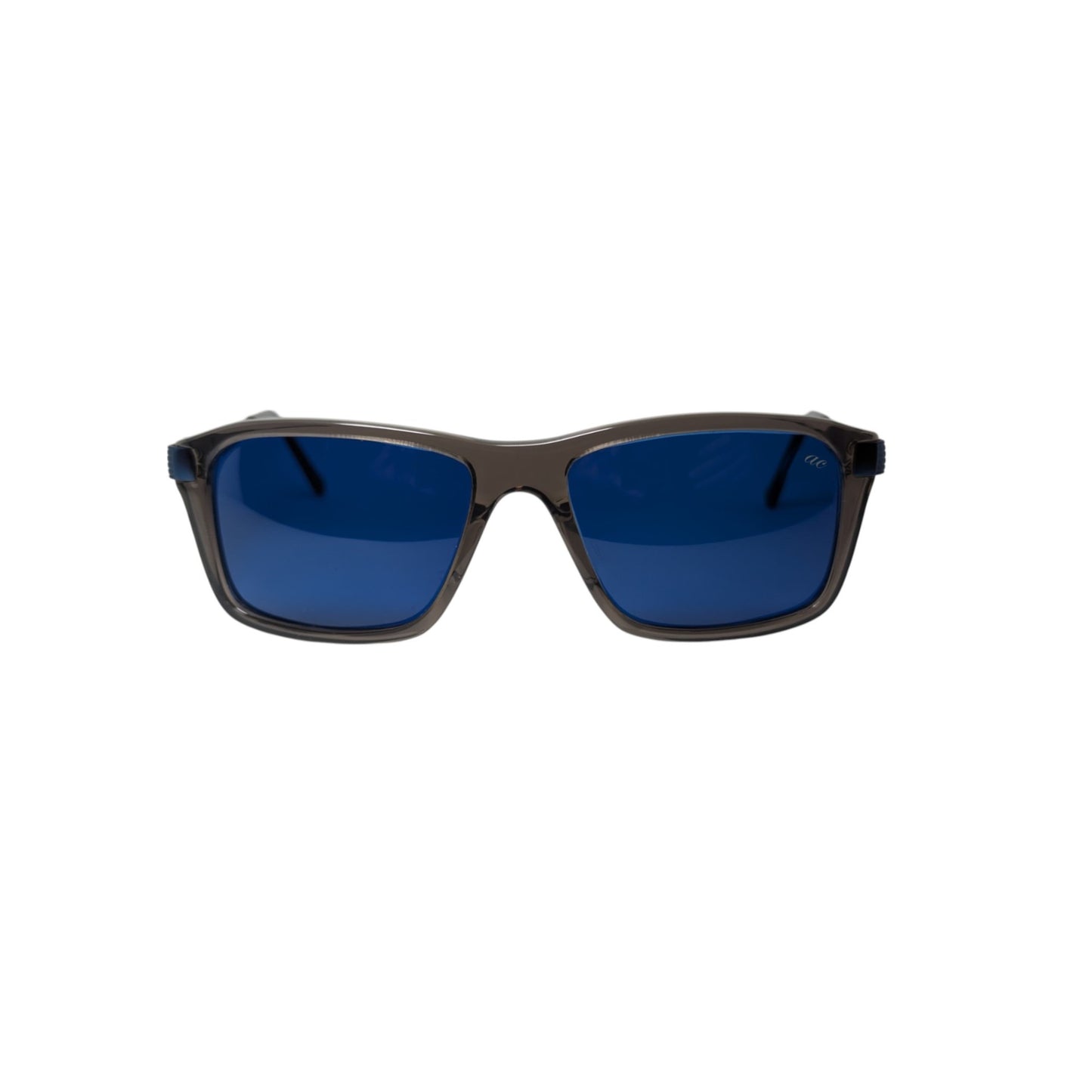 Transparent grey rectangle acetate sunglasses — men's Divo frame, style II