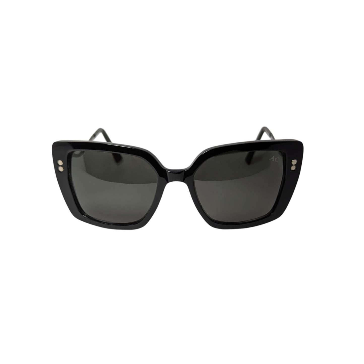 Black square acetate sunglasses — women's Bella frame