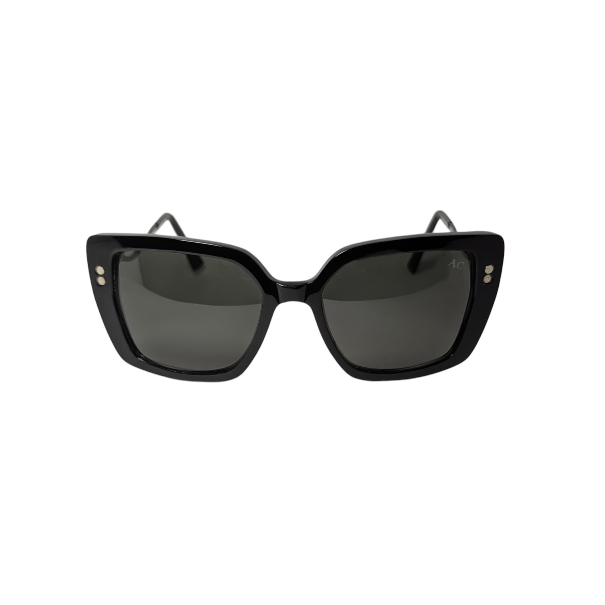 Black square acetate sunglasses — women's Bella frame