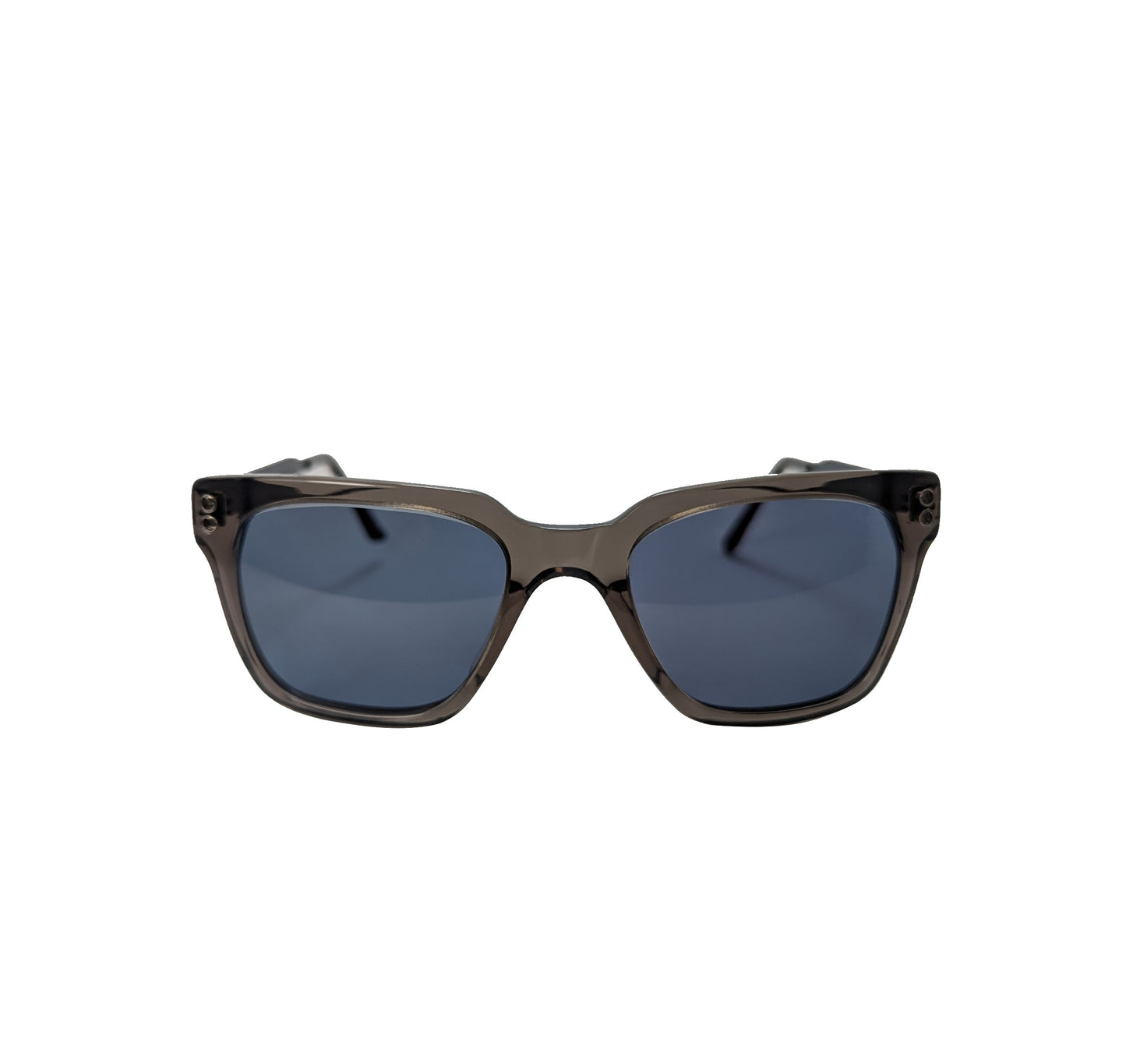 Transparent light grey square acetate sunglasses — unisex Rio frame