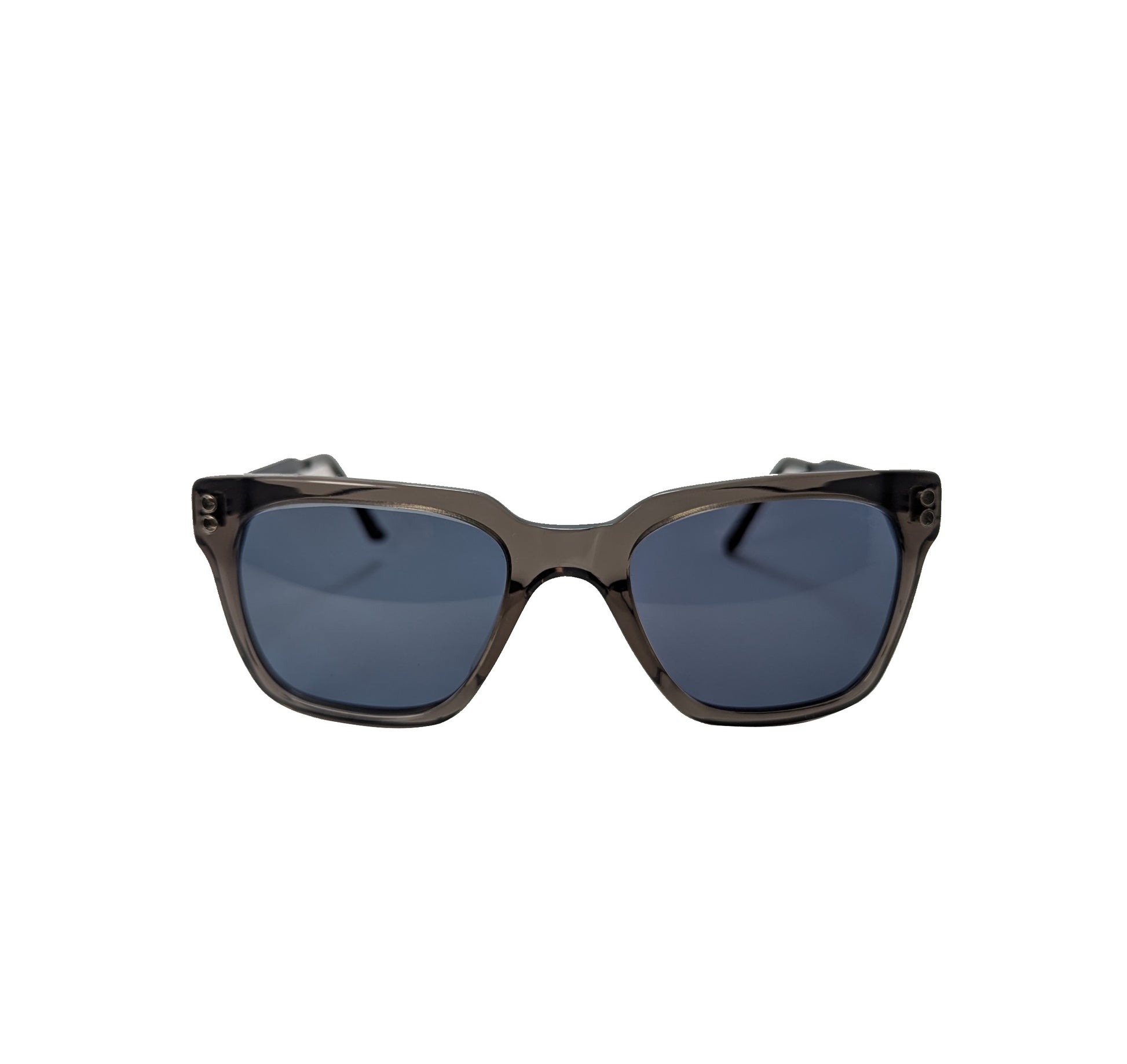 Transparent light grey square acetate sunglasses — unisex Rio frame