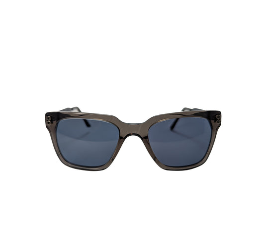 Transparent light grey square acetate sunglasses — unisex Rio frame
