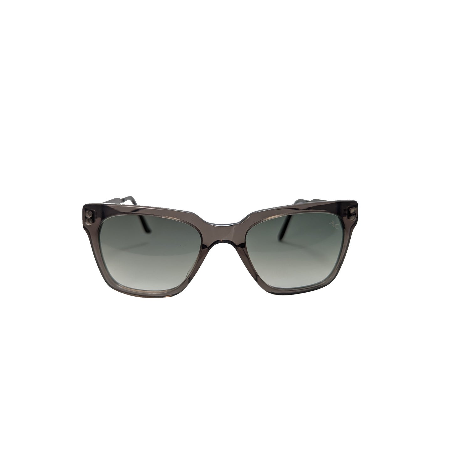 Transparent grey square acetate sunglasses — unisex Rio frame