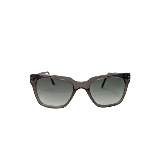 Transparent grey square acetate sunglasses — unisex Rio frame