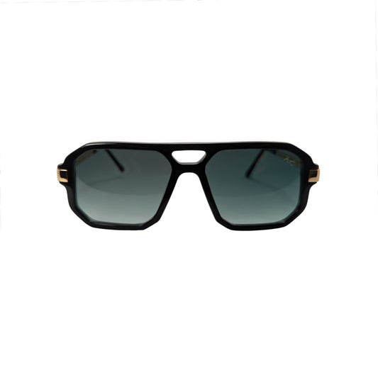 Black acetate sunglasses with metal temples — men's Polo frame, style II