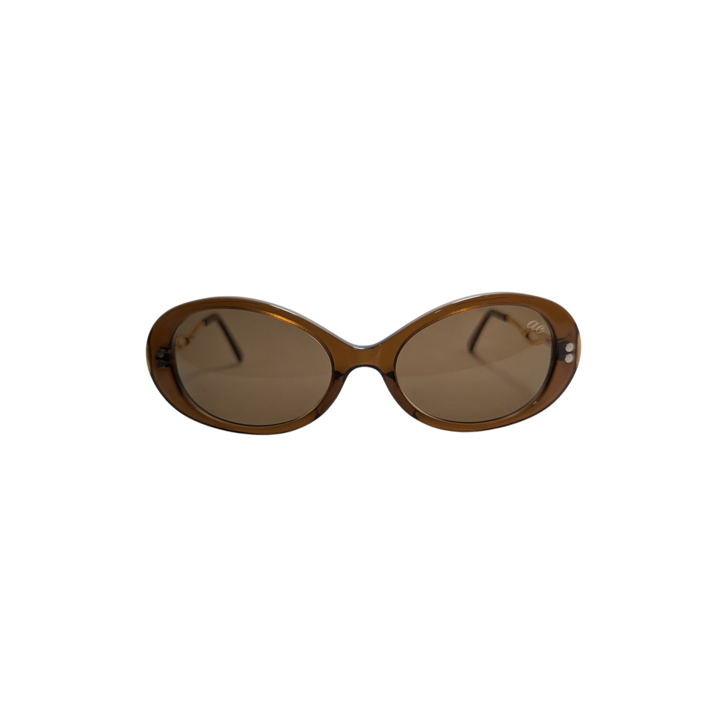 Brown havana oversized acetate sunglasses — women's Windy frame, style II