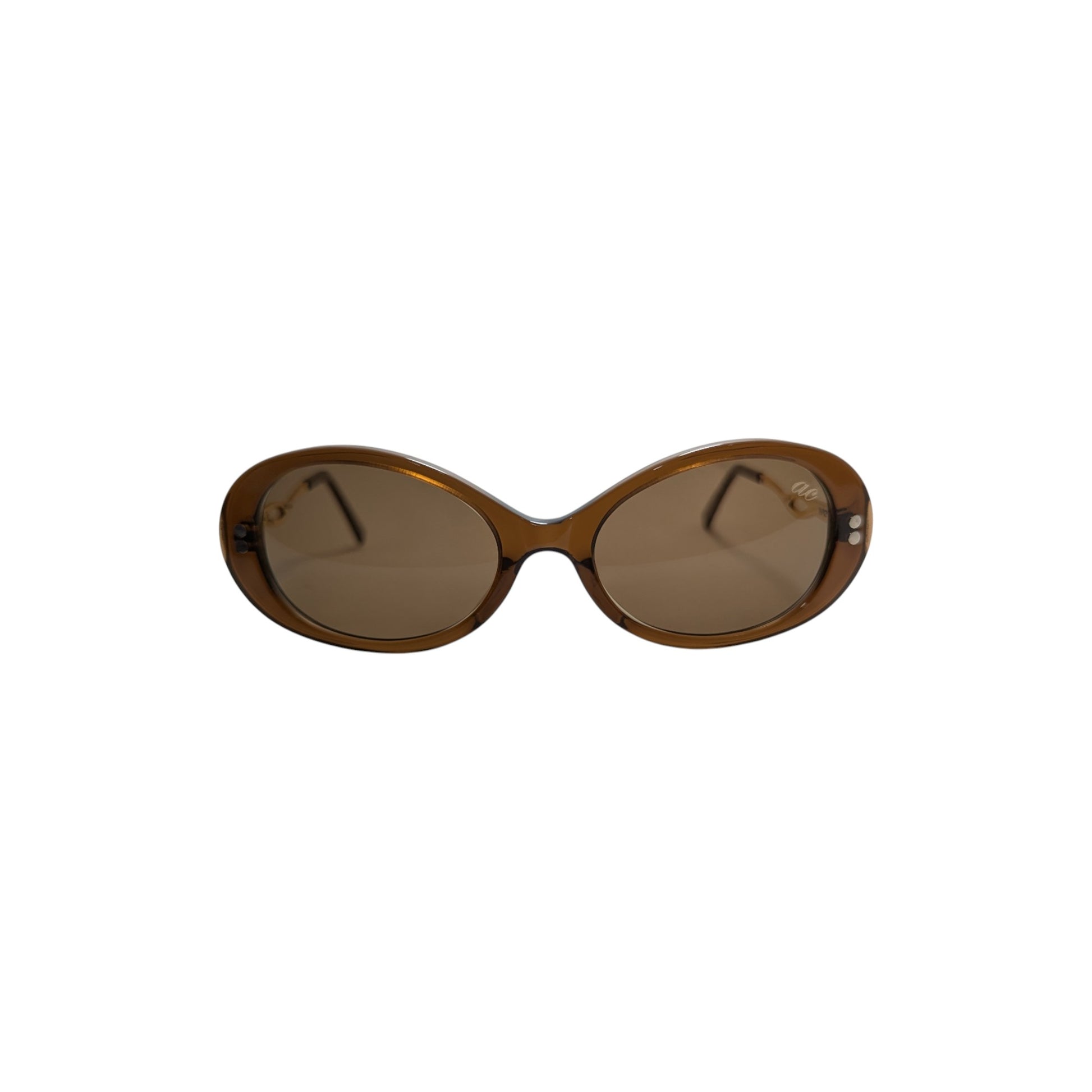 Brown havana oversized acetate sunglasses — women's Windy frame, style II