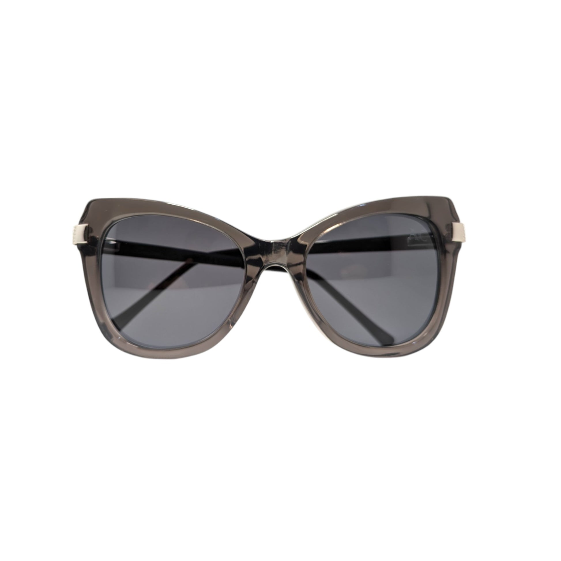 Transparent grey cat-eye acetate sunglasses — women's Mora frame