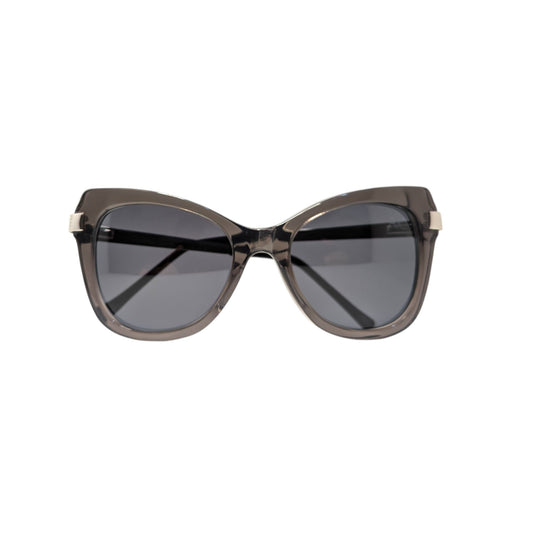 Transparent grey cat-eye acetate sunglasses — women's Mora frame