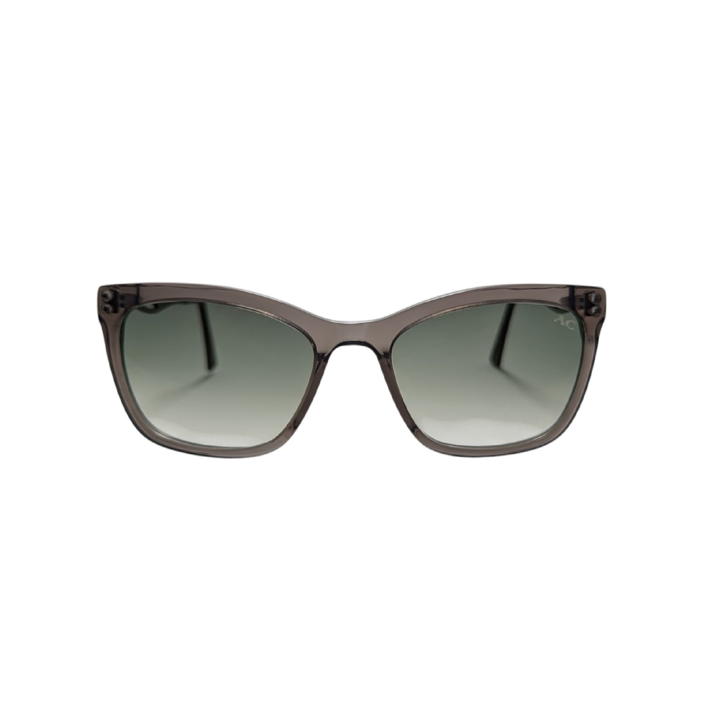 Transparent grey wayfarer acetate sunglasses with G15 lenses — women's Zoya frame