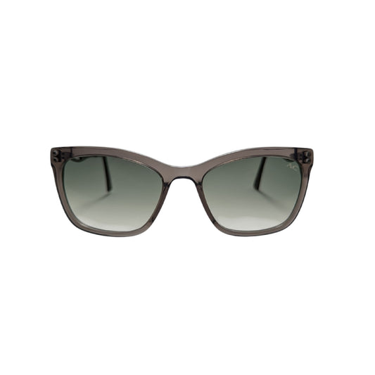 Transparent grey wayfarer acetate sunglasses with G15 lenses — women's Zoya frame